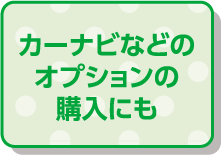 カーナビなどのオプションの購入にも